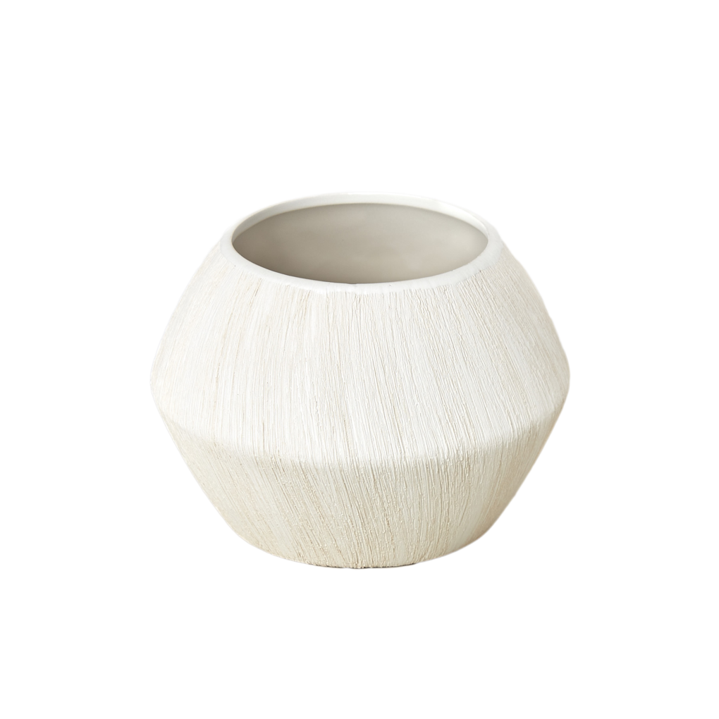 small white ceramic flower pots White Ceramic Planter – Maple Lago